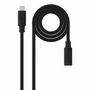 Nanocable Cable Prolongador USB-C 3.2 Gen2x2 20Gbps 100W 2m Negro