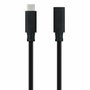 Nanocable Cable Prolongador USB-C 3.2 Gen2x2 20Gbps 100W 2m Negro