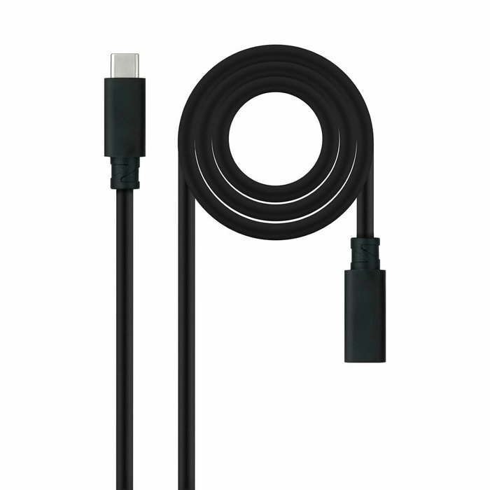 Nanocable Cable Prolongador USB-C 3.2 Gen2x2 20Gbps 100W 2m Negro Nanocable Cable Prolongador USB-C 3.2 Gen2x2 20Gbps 100W 2m Negro