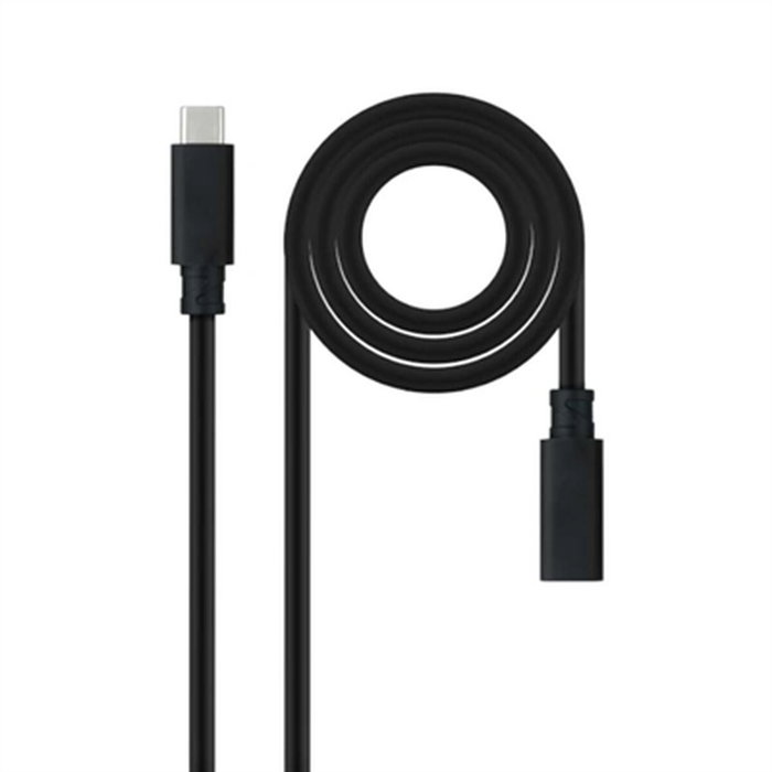 Nanocable Cable Prolongador USB-C 3.2 Gen2x2 20Gbps 100W 2m Negro Nanocable Cable Prolongador USB-C 3.2 Gen2x2 20Gbps 100W 2m Negro