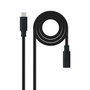 Nanocable Cable Prolongador USB-C 3.2 Gen2x2 20Gbps 100W 2m Negro