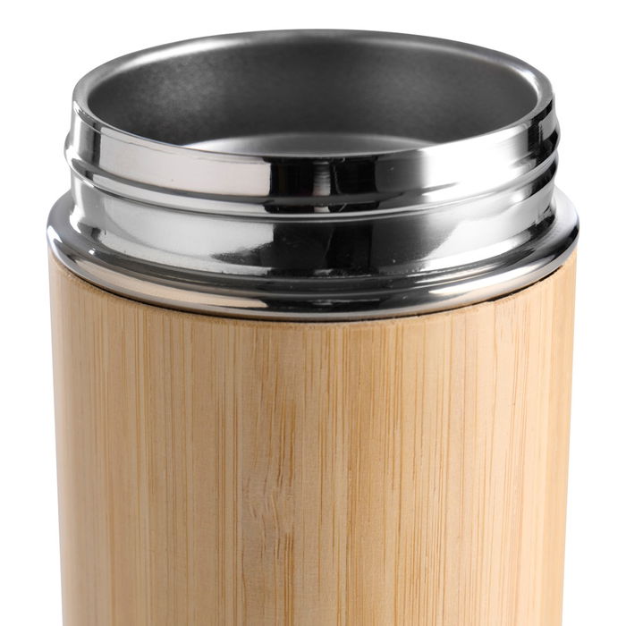 Day Termo 400 Ml Con Filtro para Té de Acero Inoxidable y Bambú