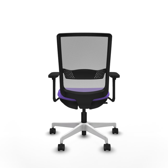 PIQUERAS Y CRESPO Silla de oficina Haches con mecanismo Sincro/Traslack, Tela Lila y Malla Gris