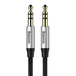 Baseus Yiven cable miniJack 3,5mm AUX 1,5m negro y plata