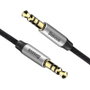Baseus Yiven cable miniJack 3,5mm AUX 1,5m negro y plata