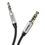 Baseus Yiven cable miniJack 3,5mm AUX 1,5m negro y plata