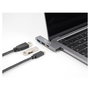 DeLOCK Concentrador USB Slim 3 Puertos (1 x USB-C + 2 x USB-A) Gris