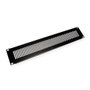 VALUE Placa frontal de ventilación de 48,26 cm para 19 pulgadas 2U Negro profundo RAL 9005