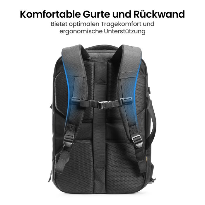 tomtoc Navigator-T66 Mochila de Viaje para Portátil 40L Negro tomtoc Navigator-T66 Mochila de Viaje para Portátil 40L Negro