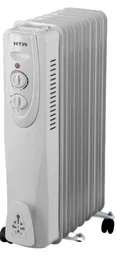HTW Radiador de aceite de 7 lamas 1500 W Blanco