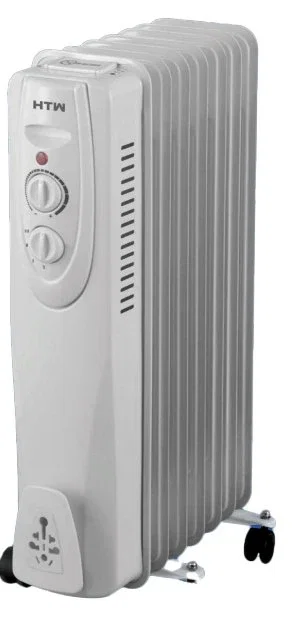 HTW Radiador de aceite de 7 lamas 1500 W Blanco HTW Radiador de aceite de 7 lamas 1500 W Blanco