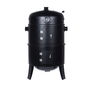 Bbq Collection Barbacoa Ahumadora Tipo Barril Negra Ø 47 x 78 cm para Cocinar Asar Ahumar con Termómetro