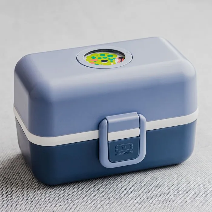 Monbento Fiambrera Infantil Tresor Infinity Blue, 3 Compartimentos, Sin BPA