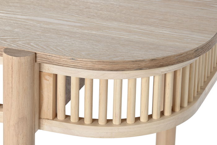 DKD Home Decor Mesa Comedor Scandi Abeto Natural 160 x 80 x 76 cm
