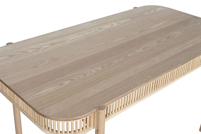DKD Home Decor Mesa Comedor Scandi Abeto Natural 160 x 80 x 76 cm