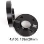 Omp Separadores Doble Centraje OMPS08142001 Ancho 20mm PCD 4x100 CB 60.1mm Tornillo M12x1.5 Conico Aluminio Forjado Negro