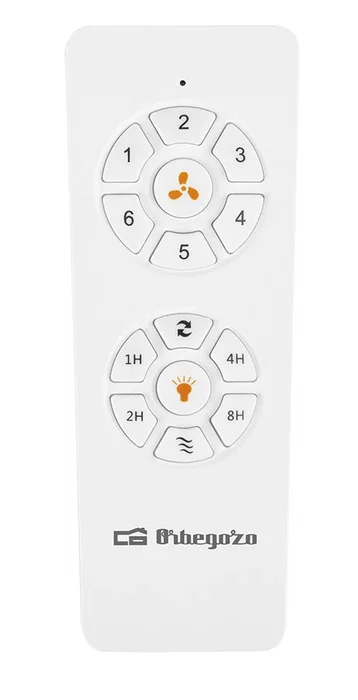 Orbegozo CP 128105 - Ventilador de Techo con Luz LED Blanco, 105 cm de Diámetro, 6 Velocidades, Motor DC Silencioso de 40W, Mando a Distancia, Temporizador y Ajuste de Altura