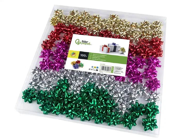 Liderpapel Lazos de fantasía metalizados colores surtidos