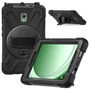 eSTUFF Funda Defender para Galaxy Tab Active3/Active5 Negra a prueba de golpes con correa de hombro y soporte 360°