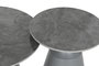 DKD Home Decor Set de 2 Mesitas Auxiliares de Cerámica y Metal Gris