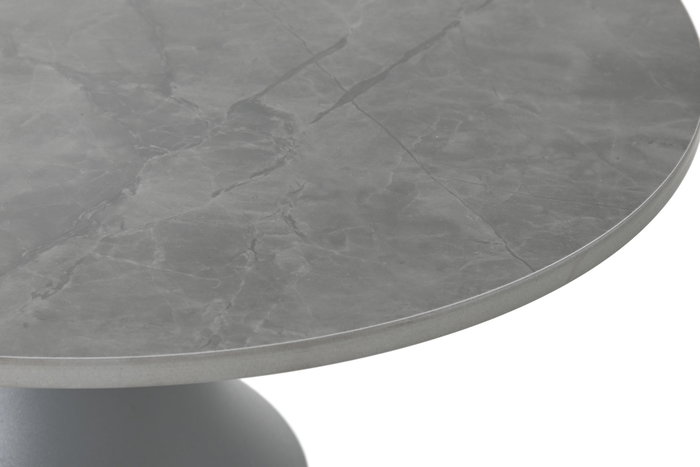 DKD Home Decor Set de 2 Mesitas Auxiliares de Cerámica y Metal Gris