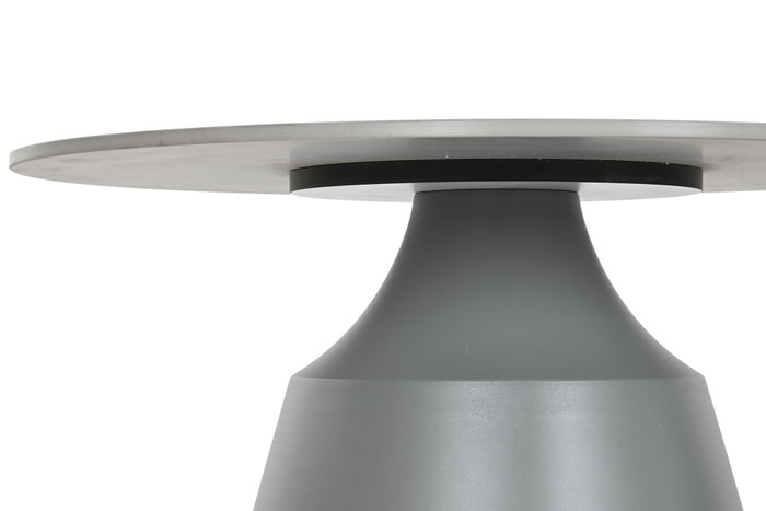 DKD Home Decor Set de 2 Mesitas Auxiliares de Cerámica y Metal Gris
