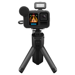 GoPro HERO13 Black Creator Edition - Cámara de Acción 5.3K Ultra HD 27.6 MP, GPS, WiFi, Bluetooth 5.3, Resistente al Agua, con Trípode y Soporte Magnético - CHDFB-131-EU