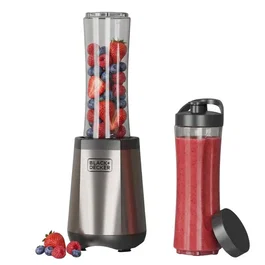 Black + Decker BXJB12004E Batidora de Vaso 1000W Jarra 1.5L Cuchillas de Acero Negro