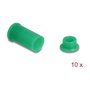 DeLOCK Cubierta antipolvo DL4 de silicona, Verde, Set de 10 unidades