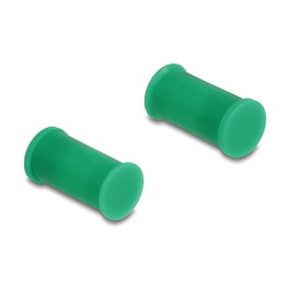 DeLOCK Cubierta antipolvo DL4 de silicona, Verde, Set de 10 unidades