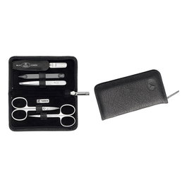 Zwilling Set de Manicura y Pedicura 5 Piezas con Tijera de Uñas, Longitud 133 mm, Ancho 70 mm, Peso 90 g, Material Acero Inoxidable Color Negro
