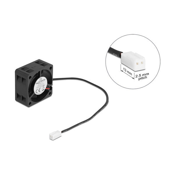 DeLOCK 67287 Ventilador axial 5 V DC 40 x 40 x 20 mm Negro