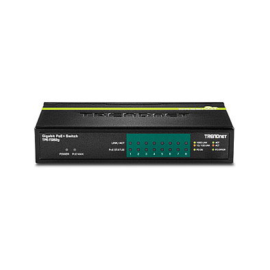 Trendnet TPE-TG82G Switch Gigabit Ethernet PoE+ de 8 puertos, Negro
