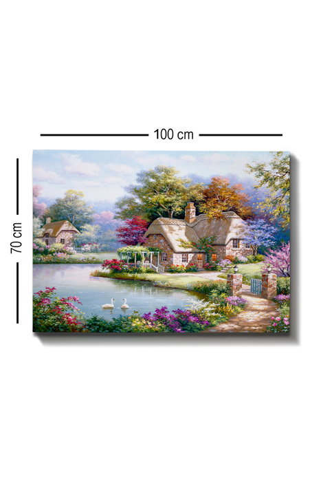 Wallity Lienzo decorativo 111, Lienzo 100% Lienzo, Marco de 3 cm, 70 x 100 cm