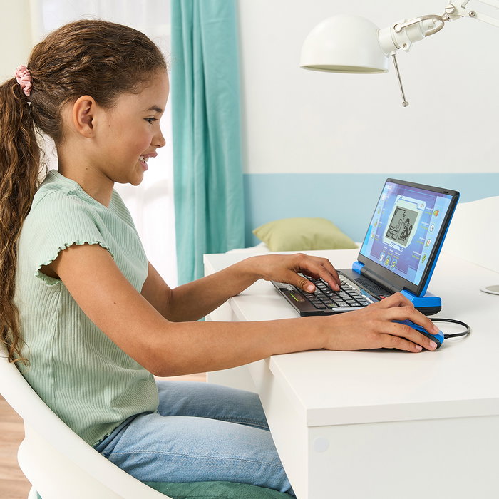 V-Tech Genio Xl Bilingüe 80-581247, Portátil con 160+ Actividades en Español e Inglés, Teclado QWERTY, +5 años