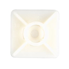 DUVER Brida Adhesiva de Poliamida 6.6, 27 x 27 mm, Natural