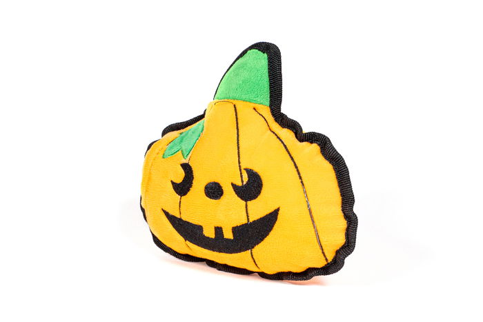 Gloria Peluche para Perro Pumpkin con Squeaker, Juguete Textura Blanda Naranja