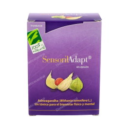CIEN POR CIEN NATURAL Sensoril Adapt 60 Cápsulas - Extracto de Ashwagandha Adaptógeno Natural - Suplemento Estandarizado con Witaferina A