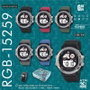 G&B TIME Reloj Gbody LCD Hombre Rojo con Luz LED Blanca WR30