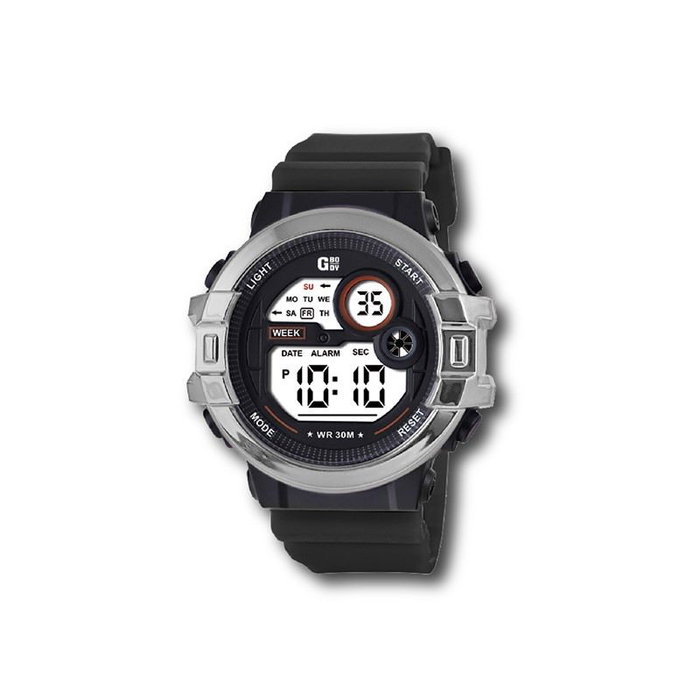 G&B TIME Reloj Gbody LCD Hombre Rojo con Luz LED Blanca WR30