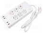 LOGILINK SH0105 Regleta de alimentación con 6 tomas y 4 puertos USB