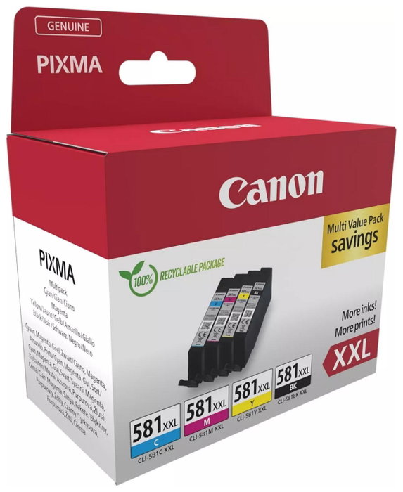 Canon CLI-581XXL Multipack de Tintas XXL (4 Colores)