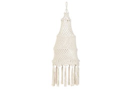 DKD Home Decor Pantalla Algodón Macramé Tejido a Mano Crudo
