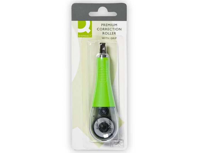 Q-connect Corrector de Cinta Premium 4.2 mm x 10 m, Cinta Correctora de 10 Metros, Aplicación Instantánea, Empuñadura Antideslizante