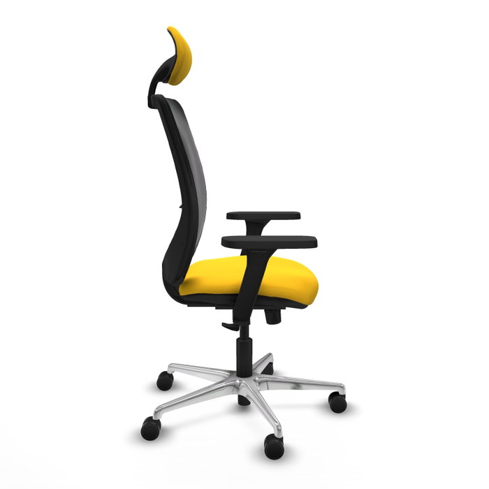 PIQUERAS Y CRESPO Silla de oficina Zulema con Mecanismo Sincro, Amarillo y Negro