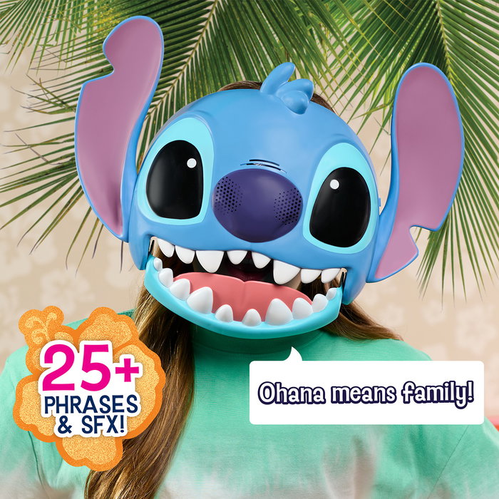 Just Play Mascarilla Interactiva Stitch con Sonidos y Frases, Disney, +3 años