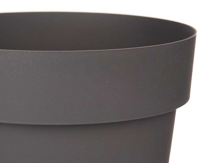 Ibergarden Maceta Plástico Gris 18 cm Diámetro x 17 cm Altura (Set de 12)