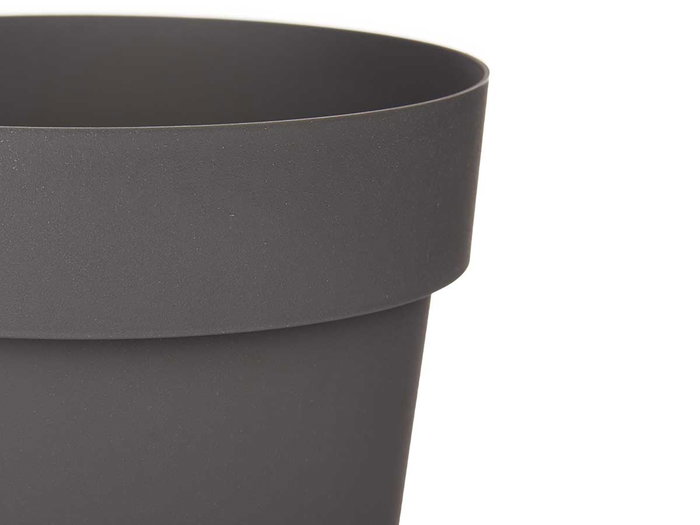 Ibergarden Maceta Plástico Gris 18 cm Diámetro x 17 cm Altura (Set de 12)