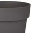 Ibergarden Maceta Plástico Gris 18 cm Diámetro x 17 cm Altura (Set de 12)