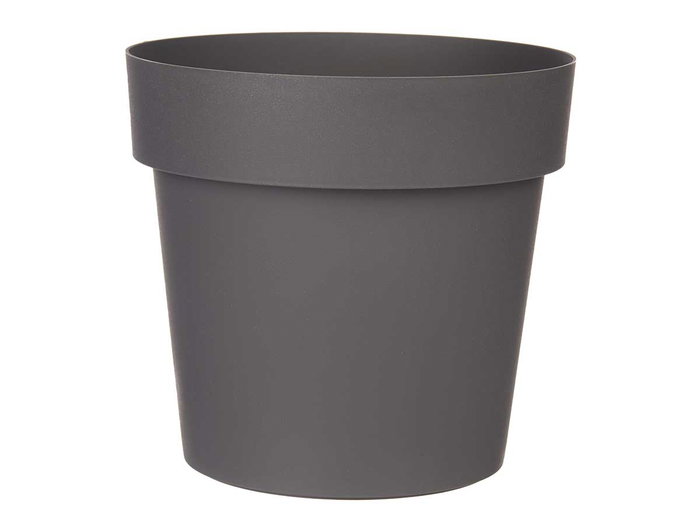 Ibergarden Maceta Plástico Gris 18 cm Diámetro x 17 cm Altura (Set de 12)